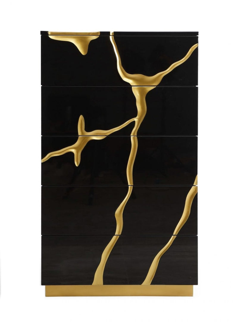 Aspen - Modern Black & Gold Chest — view 3