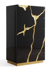 Aspen - Modern Black & Gold Chest — view 4