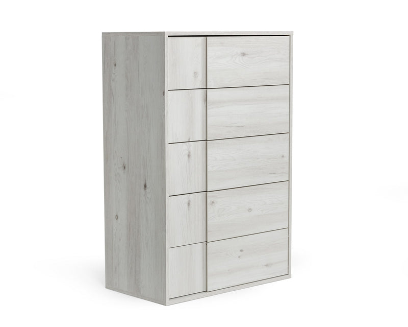 Asus - Italian Modern White Washed Oak Chest — view 3