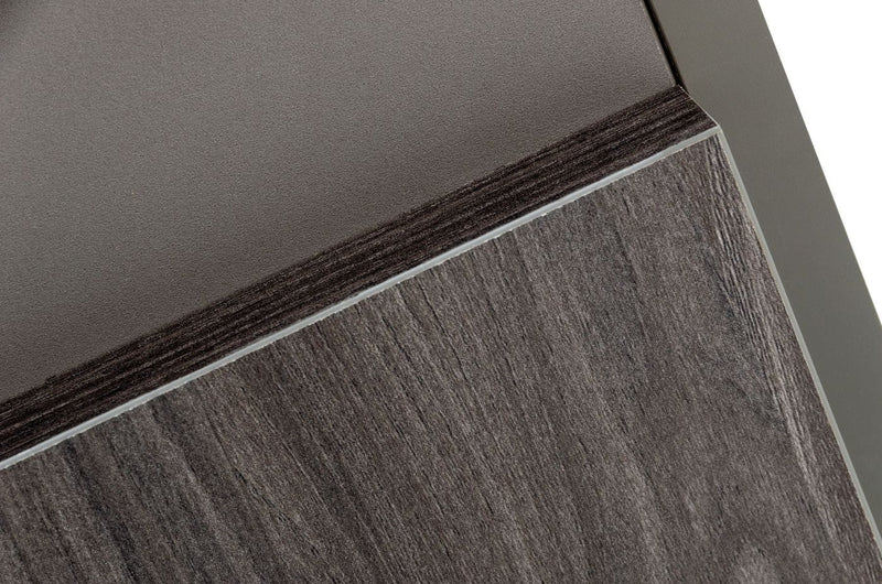 Lucia - Italian Modern Elm and Matte Grey Nightstand — view 3