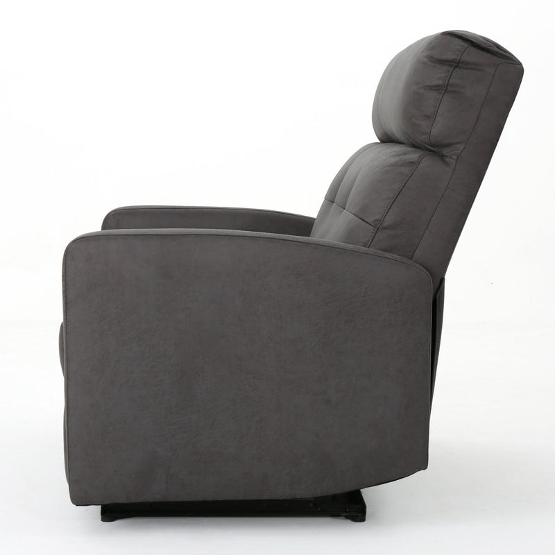 Alma - Contemporary Upholstered Loveseat Recliner - Slate - R&R Furniture Gallery (Fountain Valley, CA)