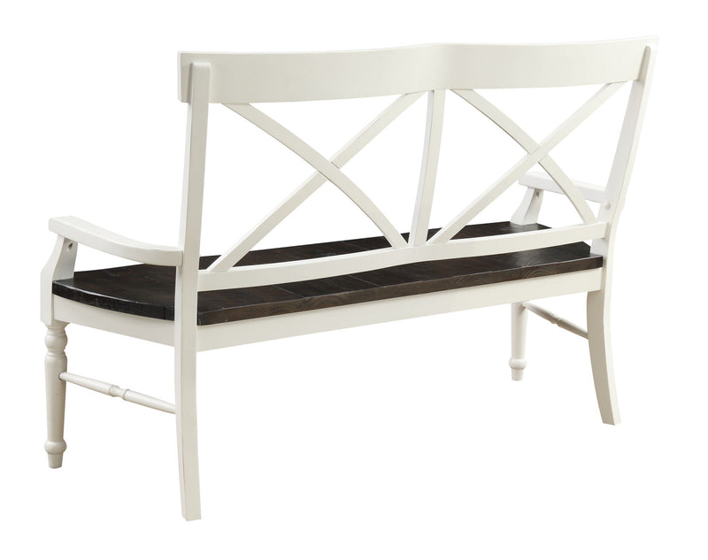 Mountina - Bench - Brown / White - R&R Furniture Gallery (Fountain Valley, CA)