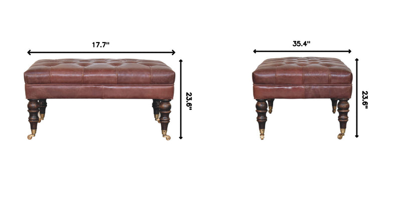 Buffalo - Ottoman With Castor Legs - R&R Furniture Gallery (Fountain Valley, CA)