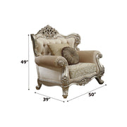 Bently - Chair With 2 Pillows (Same Lv01581) - Fabric & Champagne - R&R Furniture Gallery (Fountain Valley, CA)