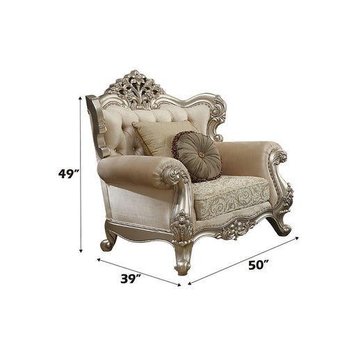 Bently - Chair With 2 Pillows (Same Lv01581) - Fabric & Champagne - R&R Furniture Gallery (Fountain Valley, CA)