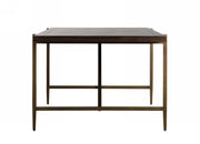Shane - Modern Acacia & Brass Dining Table — view 2