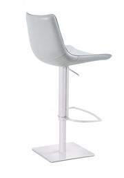 Manning - Modern White Adjustable Bar Stool — view 2