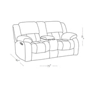 Stonic - Console Reclining Loveseat - R&R Furniture Gallery (Fountain Valley, CA)