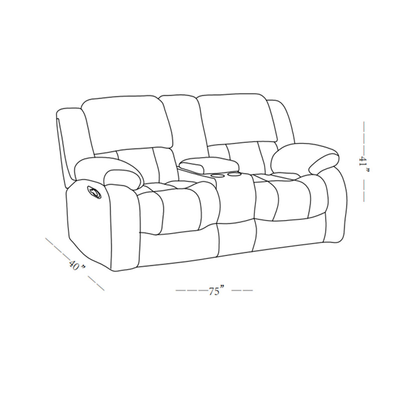 Stonic - Console Reclining Loveseat - R&R Furniture Gallery (Fountain Valley, CA)