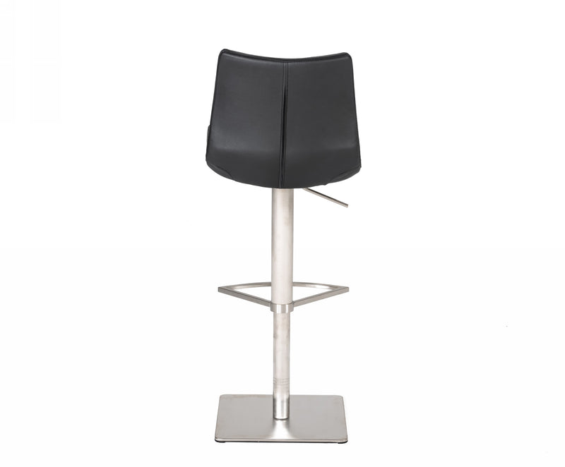 Aaron - Modern Black Eco-Leather Bar Stool