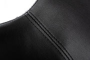 Aaron - Modern Black Eco-Leather Bar Stool — view 3