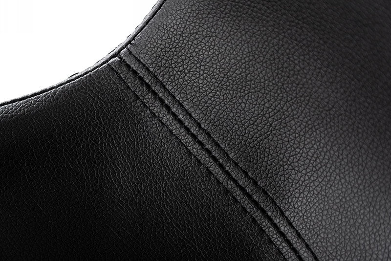 Aaron - Modern Black Eco-Leather Bar Stool — view 3
