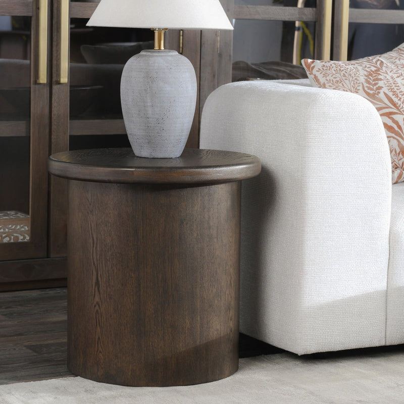 Runa - Oak Veneer 22" End Table - R&R Furniture Gallery (Fountain Valley, CA)