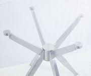 Dallas - Modern Brushed Stainless Steel Dining Table — view 4