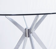 Dallas - Modern Brushed Stainless Steel Dining Table — view 5