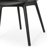 Set of two Noble House Azalea chairs with wooden legs and upholstered seats, modern design for dining or living spaces.