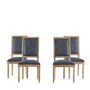 French Country Style Dining Chair With Upholstered Seating And Fluted Legs - R&R Furniture Gallery (Fountain Valley, CA)