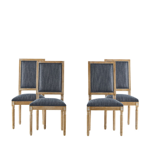 French Country Style Dining Chair With Upholstered Seating And Fluted Legs - R&R Furniture Gallery (Fountain Valley, CA)