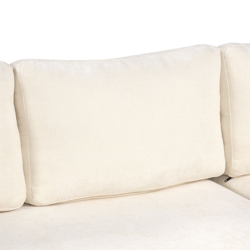 Noble House stationary sectional sofa with upholstered cushions and reversible armrests, ideal for modern living room seating.