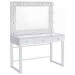 Trevor - 3 Drawer Makeup Vanity Table With Mirror - Chrome