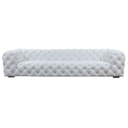 Dexter Transitional White Full Italian Leather Sofa — view 3