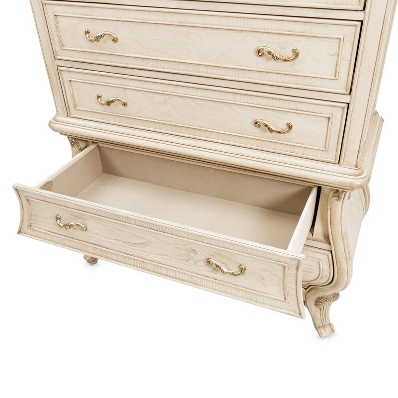 Platine de Royale - 6-Drawer Chest - Champagne - R&R Furniture Gallery (Fountain Valley, CA)