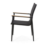 Barrister - Dining Chair (Set of 2) - Black / Natural - R&R Furniture Gallery (Fountain Valley, CA)