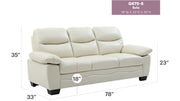 Glory Furniture Marta stationary sofa with plush cushions and modern design, shown in a cozy living room setting.