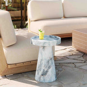 Zara - Indoor / Outdoor Side Table - Blue / White - R&R Furniture Gallery (Fountain Valley, CA)