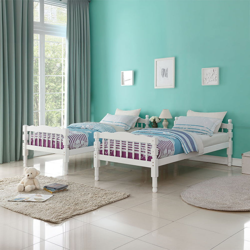 Homestead - Twin Over Twin Bunk Bed - White - R&R Furniture Gallery (Fountain Valley, CA)