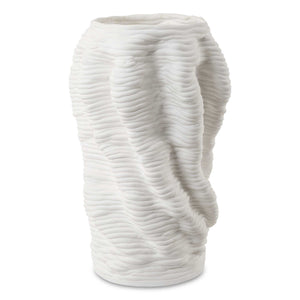 Stratified - Matte Vase - White