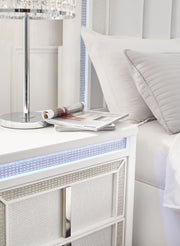Chalanna - Two Drawer Night Stand - White - R&R Furniture Gallery (Fountain Valley, CA)