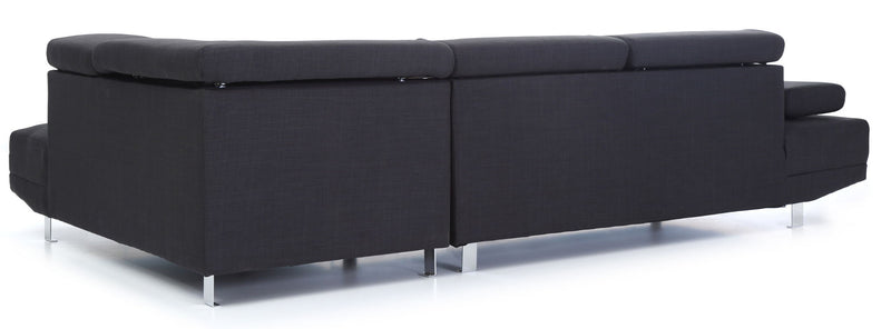 Riveredge Comfort Sectional by Glory Furniture, stationary sectional sofa with plush cushions and modern design in a living room setting.