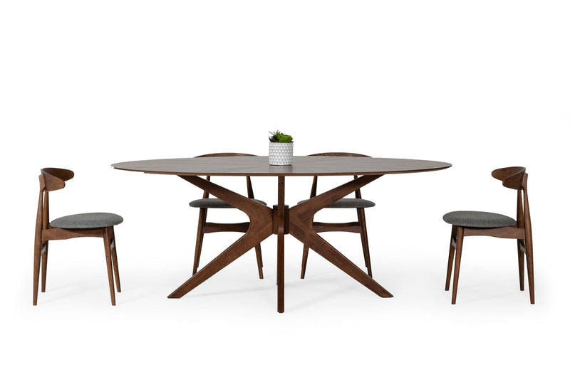Prospect - Modern Oval Walnut Dining Table — view 4