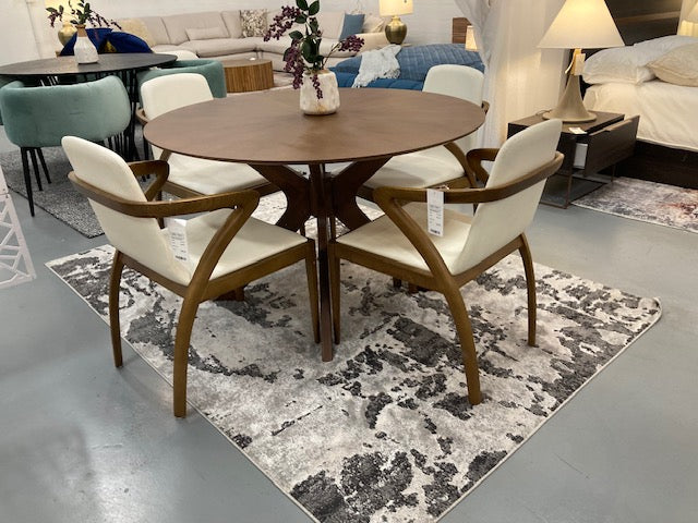 Prospect - Modern Round 59" Walnut Dining Table — view 4