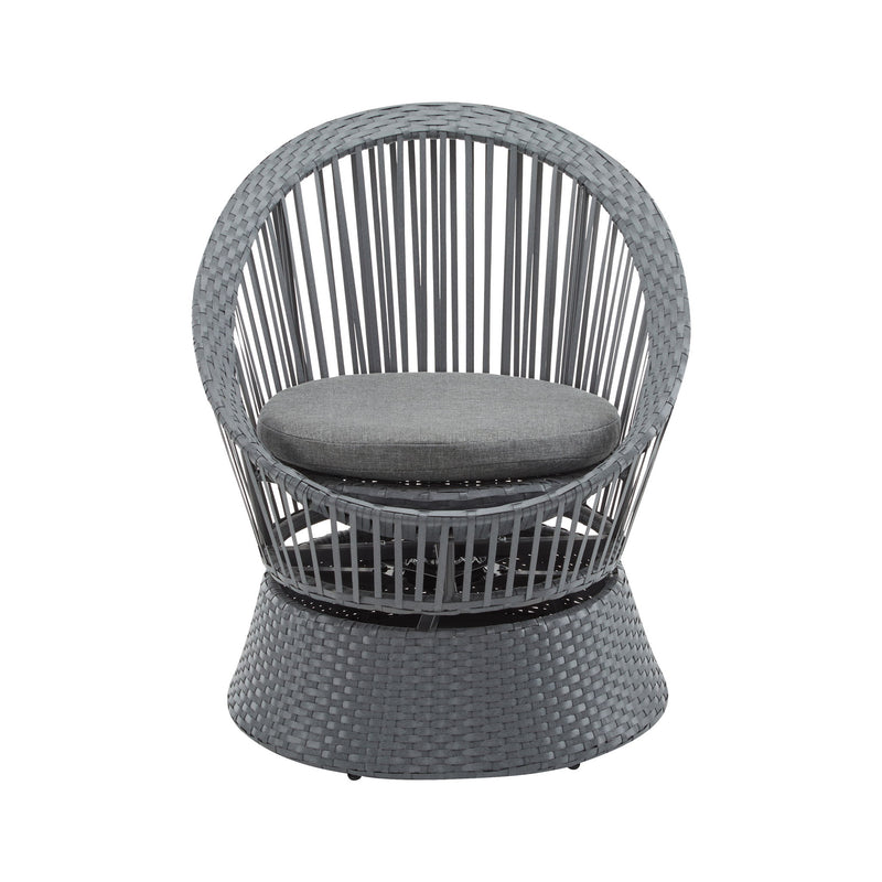 Modern Swivel Wicker Lounge Chair With Round Design - R&R Furniture Gallery (Fountain Valley, CA)