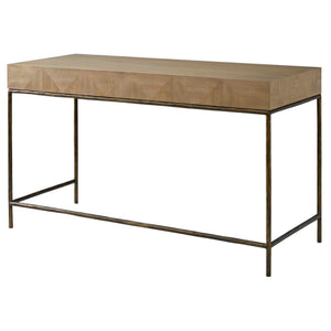 Aristotle - Natural Wood Modern Desk