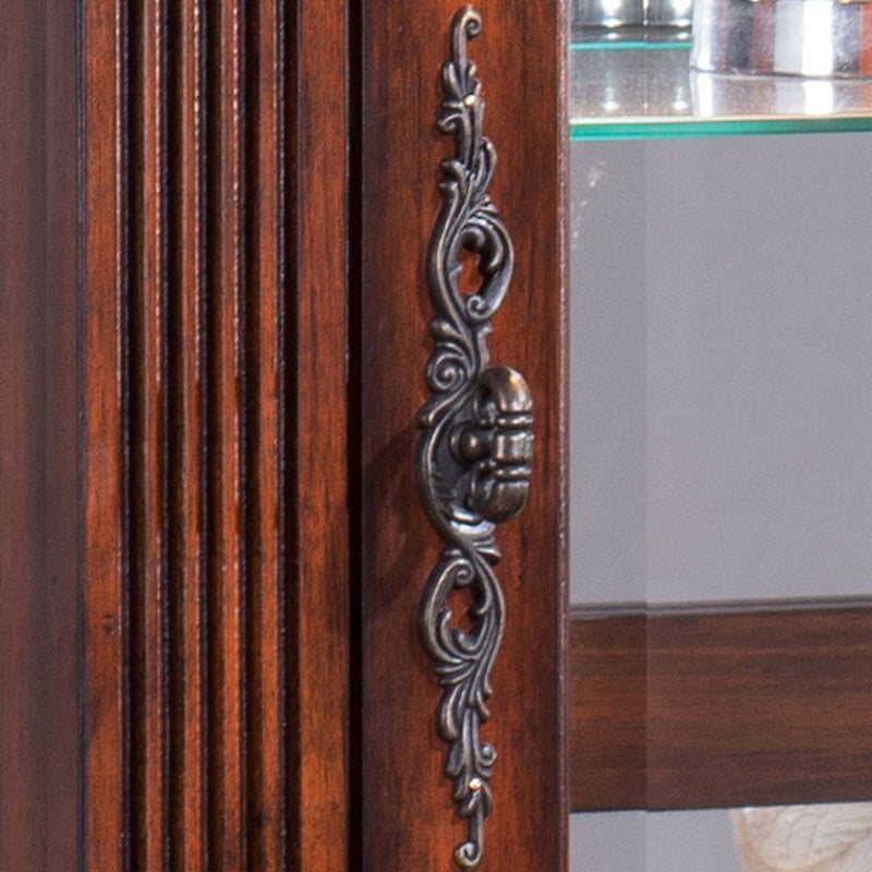 Addy - Curio Cabinet - Cherry - R&R Furniture Gallery (Fountain Valley, CA)