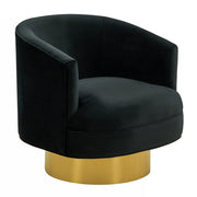 Basalt - Modern Black Fabric Accent Chair — view 4