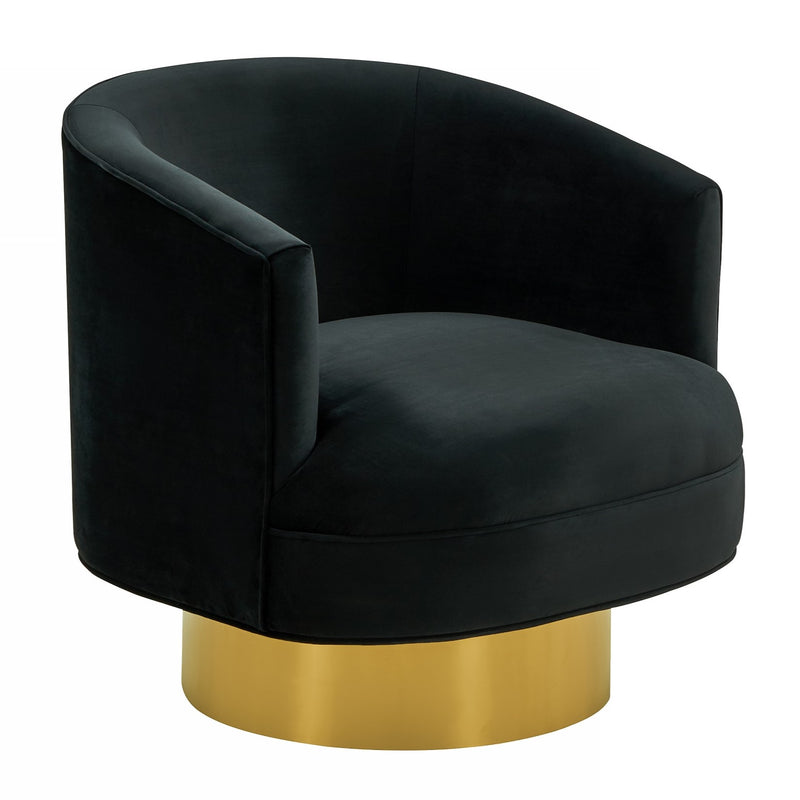 Basalt - Modern Black Fabric Accent Chair — view 4