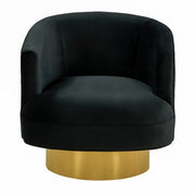Basalt - Modern Black Fabric Accent Chair — view 3