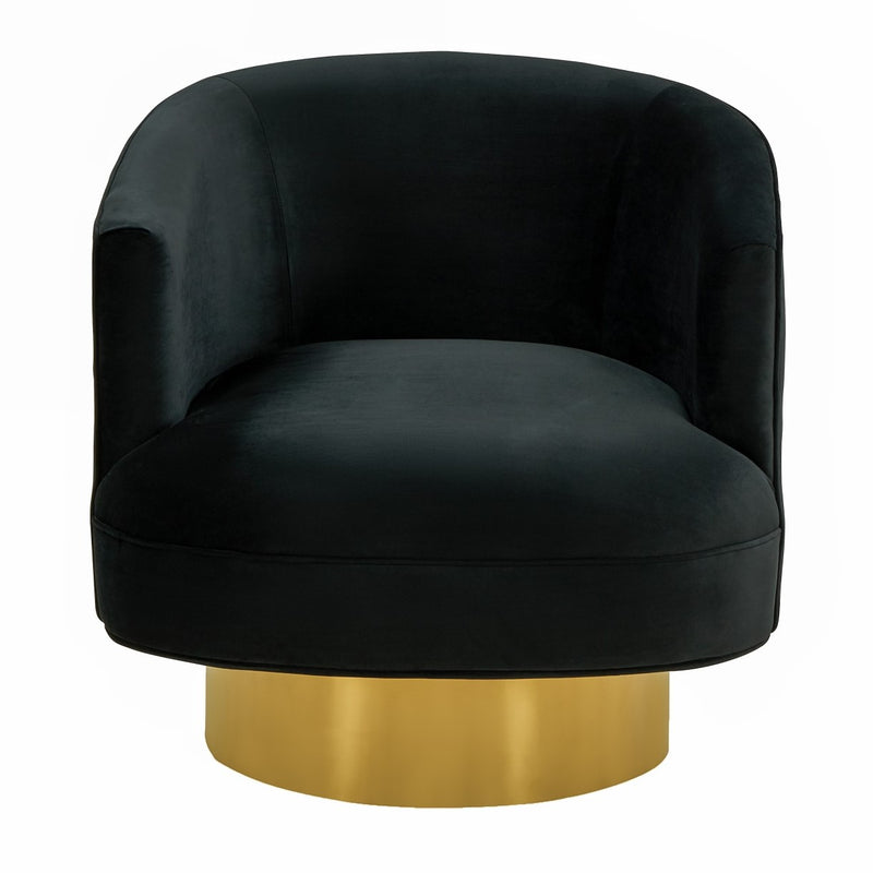 Basalt - Modern Black Fabric Accent Chair — view 3