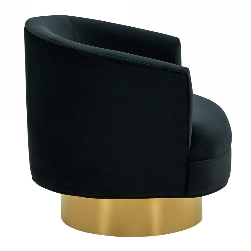 Basalt - Modern Black Fabric Accent Chair — view 5