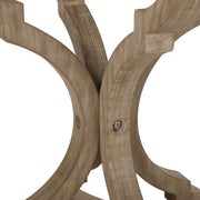 French country accent table with hourglass design in natural finish, by Noble House, featuring a rustic, elegant look.