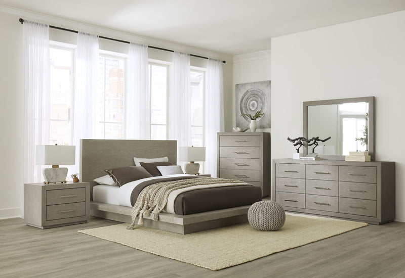 Melbourne Two Drawer Nightstand with USB in Mineral