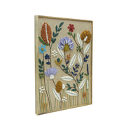 TOV Furniture Muro "Sprout" embroidered wall art, colorful wall decor with intricate embroidery, suitable for modern interior design.
