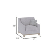 Lounge Chair With Casual Accent - Gray - R&R Furniture Gallery (Fountain Valley, CA)