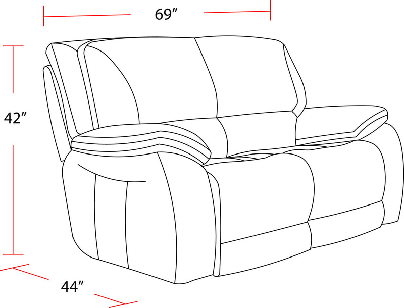 Vail - Power Reclining Loveseat - Burnt Sienna