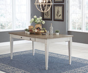 Skempton - RECT DRM Table w/Storage - White - R&R Furniture Gallery (Fountain Valley, CA)