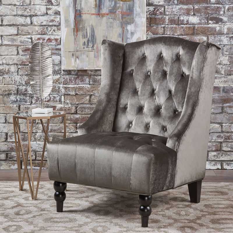 Toddman - Hi - Back Club Chair With Elegant Design - R&R Furniture Gallery (Fountain Valley, CA)